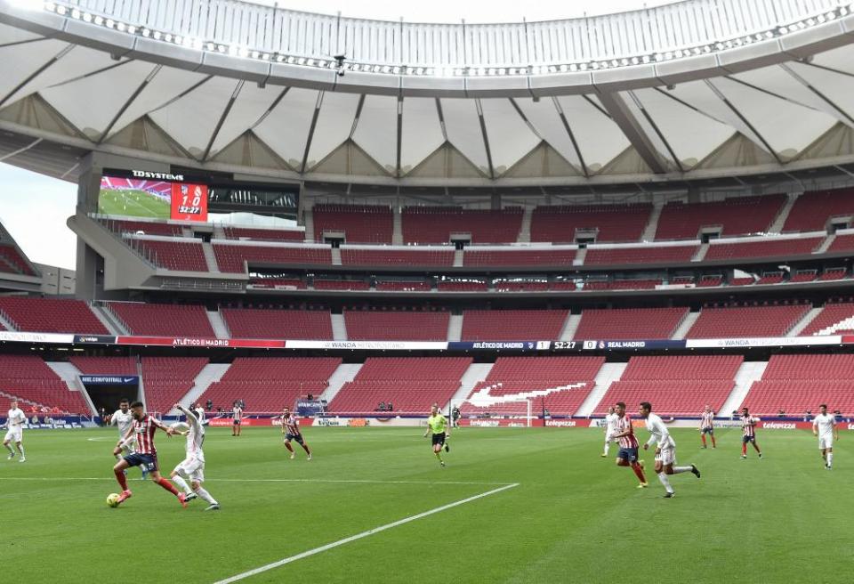 A view of the action inside the Wanda Metropolitano.