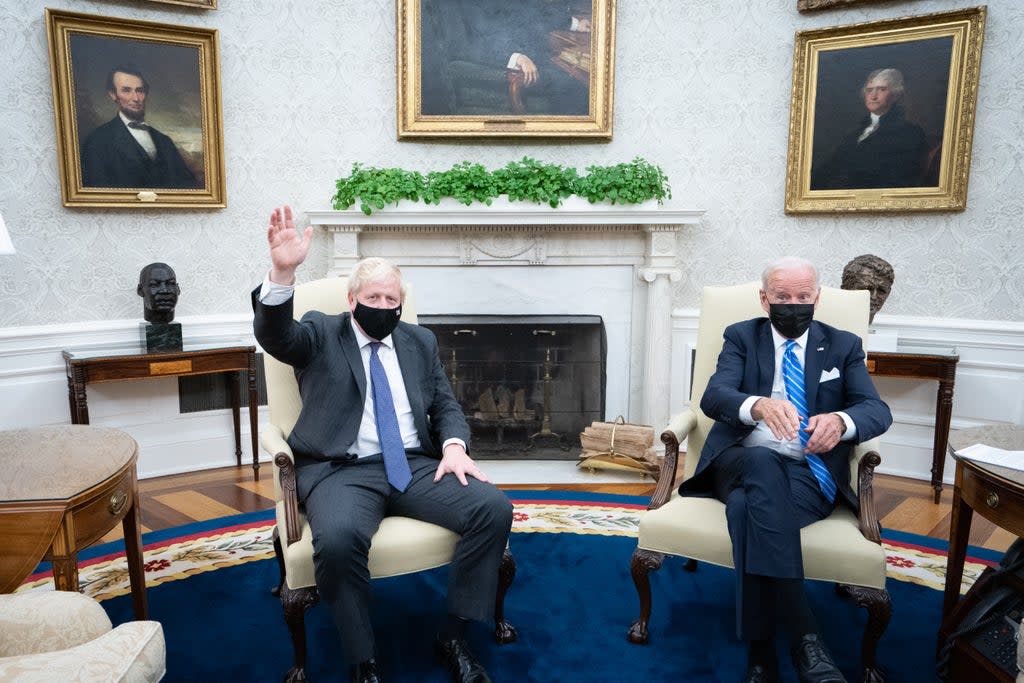 Boris Johnson meets Joe Biden in the Oval Office (Stefan Rousseau/PA) (PA Wire)