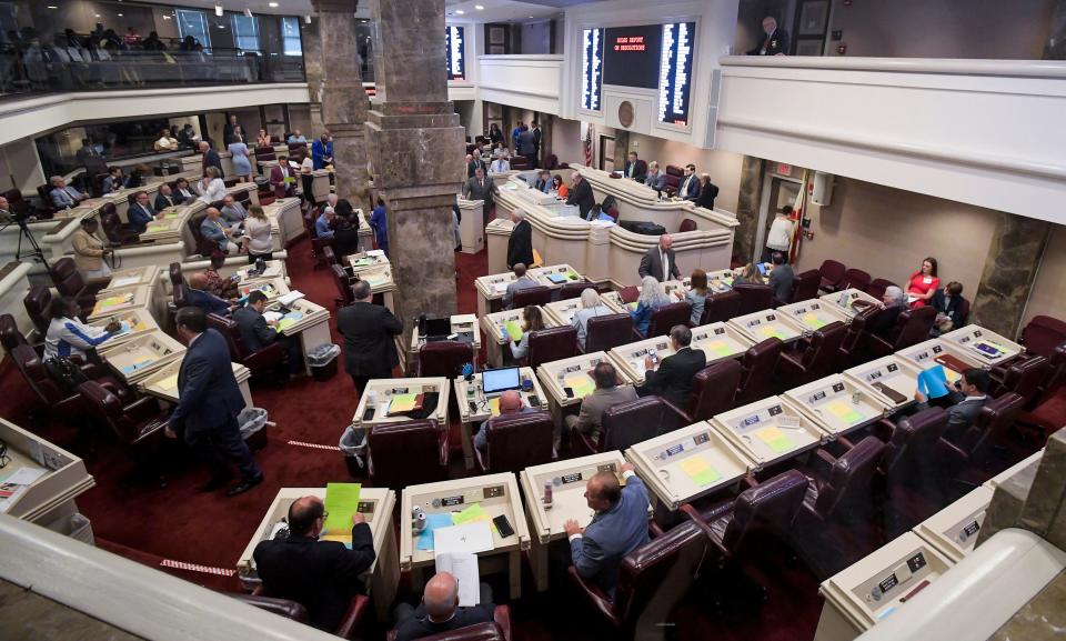 The Alabama House of Representatives meets on May 23 in Montgomery.