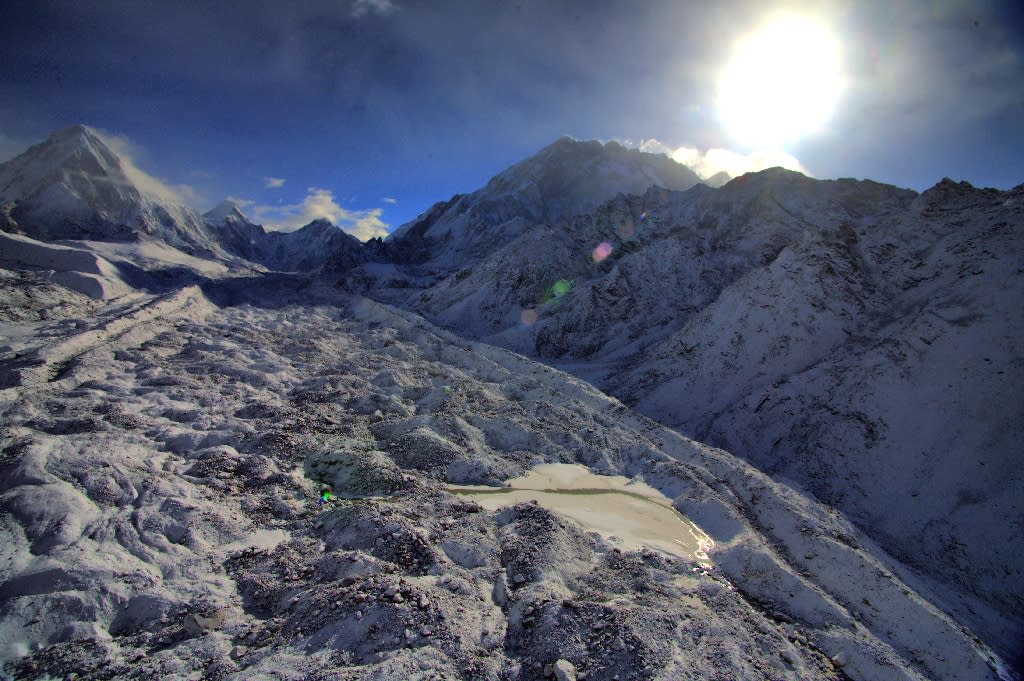 Among the glaciers studied in World Heritage sites is the Khumbu Glacier in the Himalayas (AFP Photo/SUBEL BHANDARI)