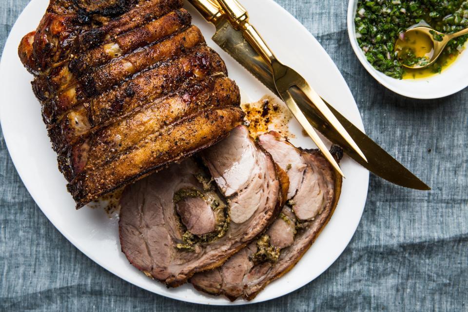 Porchetta Shoulder Roast with Spicy Chimichurri