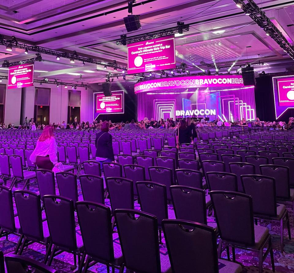 Glam stage interior stage with chairs setup