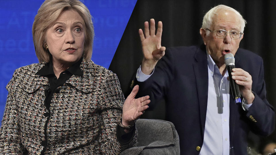 Hillary Clinton and Bernie Sanders