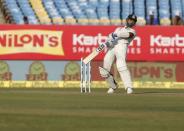 First Test cricket match - Saurashtra Cricket Association Stadium, Rajkot, India - 10/11/16. India's Murali Vijay evades a rising delivery. REUTERS/Amit Dave