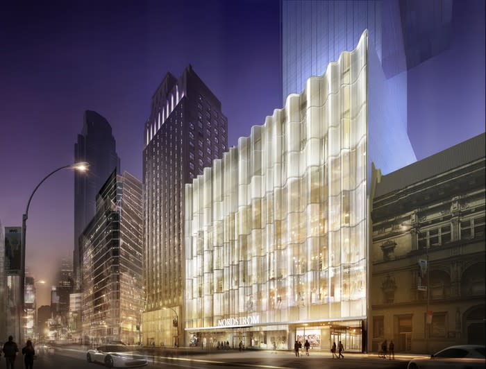 A virtual image of Nordstrom's new New York store.