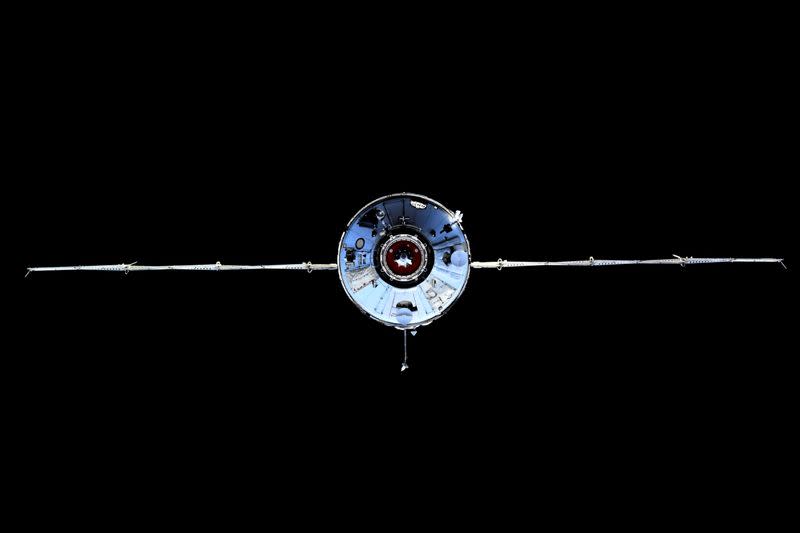 The Nauka (Science) Multipurpose Laboratory Module is seen during its docking to the International Space Station (ISS)