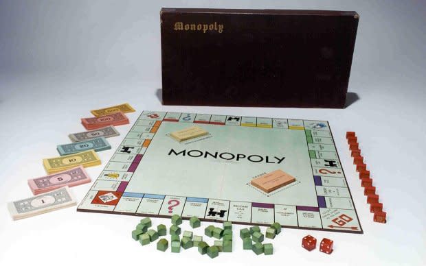 A Monopoly board game from 1936.<p>Hasbro</p>