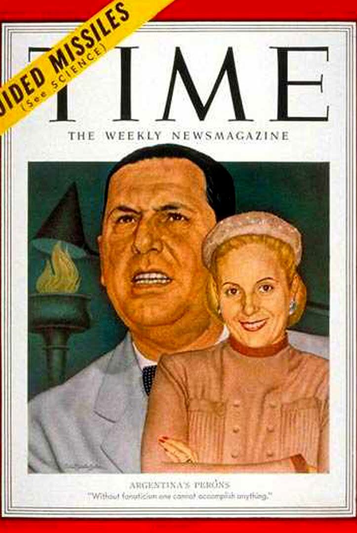 Los argentinos que fueron tapa de la revista Time. Juan Domingo Perón y Eva Perón