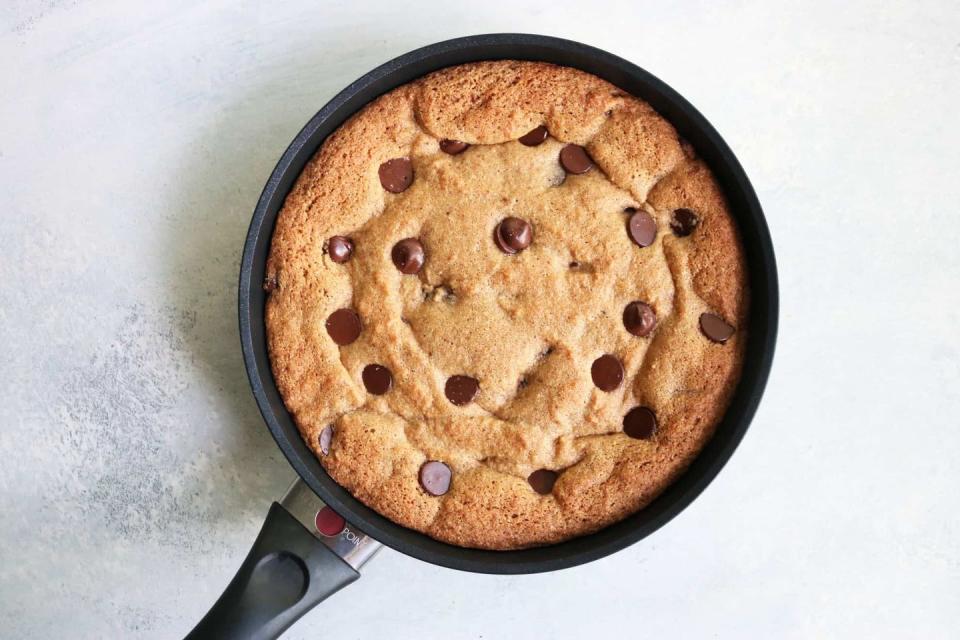 Paleo Chocolate Chip Skillet Cookie