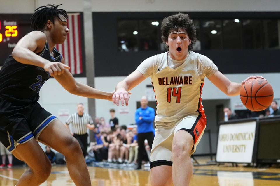 Jake Lowman is one of the top contributors for Delaware Hayes, which plays Cleveland St. Ignatius in a Division I state semifinal at 5:15 p.m. Saturday at University of Dayton Arena.