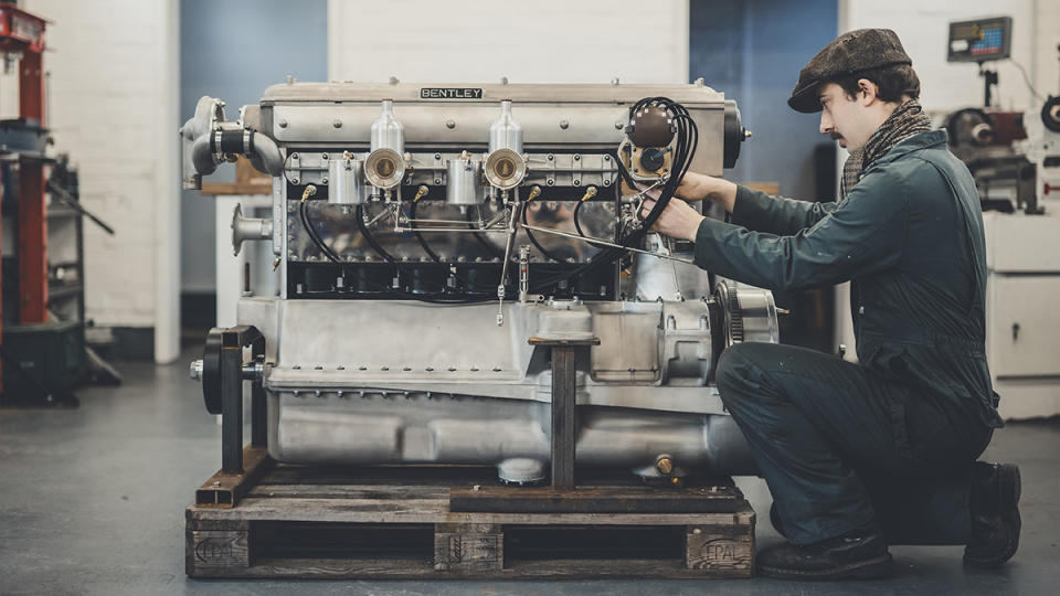 The Bentley Speed Six Continuation Series's engine includes over 600 bespoke parts