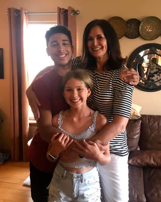 Kelly James and her children, Ryan Enger (16) and Haley Enger (11), Memorial Day, 2021. (Photo: Courtesy of Kelly K. James)