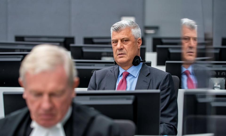 <div class="inline-image__caption"><p>Former Kosovo President Hashim Thaçi, who resigned and was taken into custody of a war crimes tribunal, appears for the first time before the Kosovo Specialist Chambers in The Hague, Netherlands Nov. 9, 2020. </p></div> <div class="inline-image__credit">Jerry Lampen/Pool via Reuters</div>