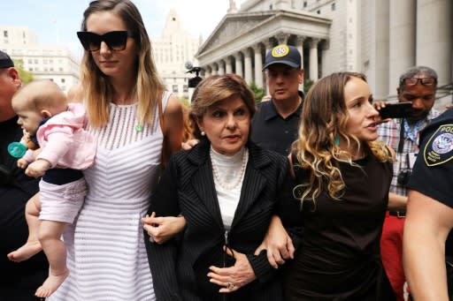 Attorney Gloria Allred (center) says Harvey Weinstein's lawyers will "try to do everything" to attack the credibility of the witnesses