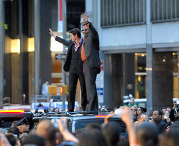 Tom Cruise and Laurence Fishburne at the NY premiere of Paramount's Mission: Impossible III