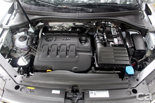 400 TDI 2.0L柴油渦輪引擎的動力輸出為全車系之最，讓尺寸增加的Tiguan Allspace依然輕快敏捷。