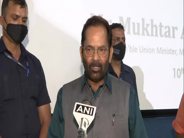 Union Minister for Minority Affairs Mukhtar Abbas Naqvi (file pic/ANI).