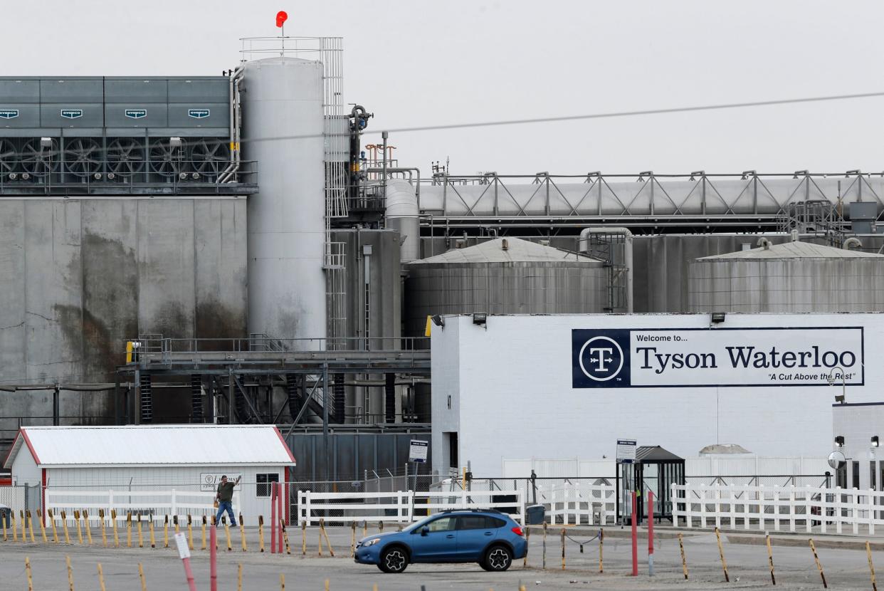 Tyson Foods's plant in Waterloo, IA, where more than 2,800 workers have been tested for coronavirus: AP