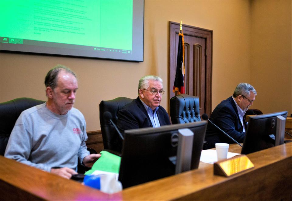 Fairfield County commissioners from left to right are Steve Davis, Dave Levacy and commission president Jeff Fix. They spoke to the Eagle-Gazette about their plans for the county in 2022.