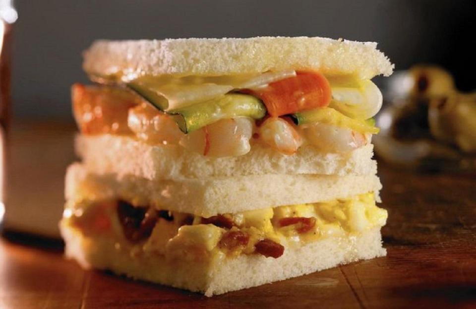 <p>If you have Italian relatives you want to impress, make them tramezzini. Despite being hard to find in the U.S., the little sandwiches are easy to make and oh-so-scrumptious. Here, they’re prepared with shrimp, thinly sliced carrots and zucchini delicately placed between two slices of bread slathered with Italian mayonnaise.</p> <p><a href="https://www.thedailymeal.com/recipes/tramezzini?referrer=yahoo&category=beauty_food&include_utm=1&utm_medium=referral&utm_source=yahoo&utm_campaign=feed" rel="nofollow noopener" target="_blank" data-ylk="slk:For the Shrimp and Vegetable Tramezzi recipe, click here.;elm:context_link;itc:0;sec:content-canvas" class="link ">For the Shrimp and Vegetable Tramezzi recipe, click here.</a></p>