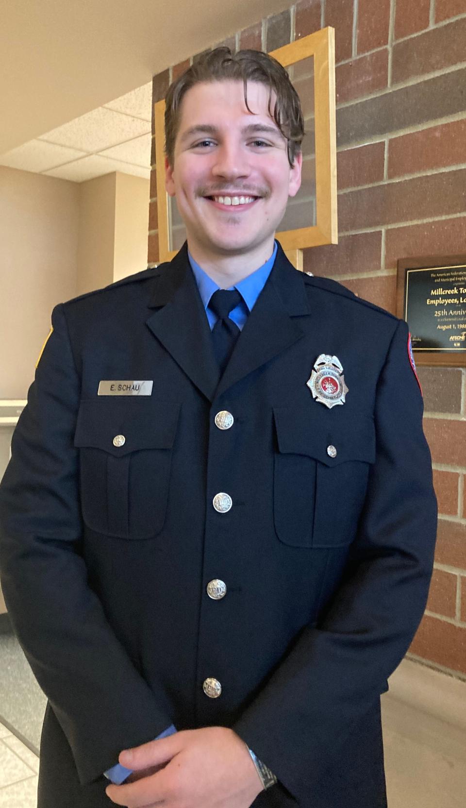 Eriq Schau is a fourth generation West Lake volunteer firefighter. He's now among the first full-time firefighters with the Millcreek Township Fire Department.