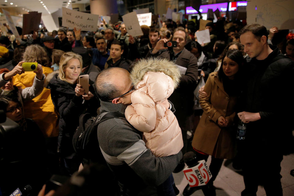 Protests at U.S. airports over travel ban