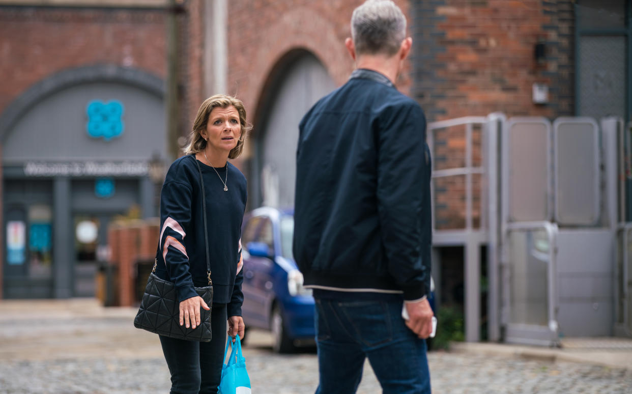 FROM ITV

STRICT EMBARGO - No Use before Tuesday 13th July 2021

Coronation Street - Ep 10383

Wednesday 21st July 2021 - 2nd Ep

Nick Tilsley [BEN PRICE] and Leanne Battersby [JANE DANSON] conduct a frantic search for Sam while Sam remains on the balcony. 

Picture contact David.crook@itv.com 

This photograph is (C) ITV Plc and can only be reproduced for editorial purposes directly in connection with the programme or event mentioned above, or ITV plc. Once made available by ITV plc Picture Desk, this photograph can be reproduced once only up until the transmission [TX] date and no reproduction fee will be charged. Any subsequent usage may incur a fee. This photograph must not be manipulated [excluding basic cropping] in a manner which alters the visual appearance of the person photographed deemed detrimental or inappropriate by ITV plc Picture Desk. This photograph must not be syndicated to any other company, publication or website, or permanently archived, without the express written permission of ITV Picture Desk. Full Terms and conditions are available on  www.itv.com/presscentre/itvpictures/terms