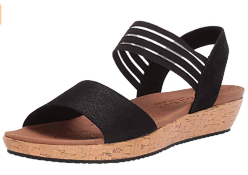 Skechers Women's Brie-Lo'profile-Stretch Mesh Vamp Sling Back Sandal Sport