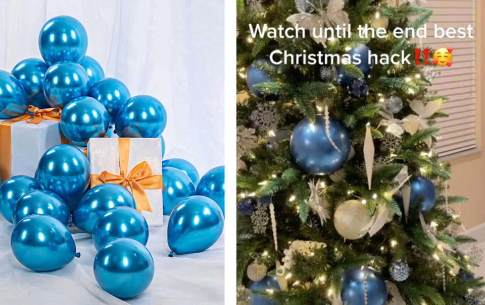 Christmas balloon baubles