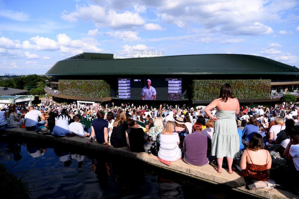 Wimbledon spectators are permitted to bring in one bottle of wine or champagne (Getty Images)