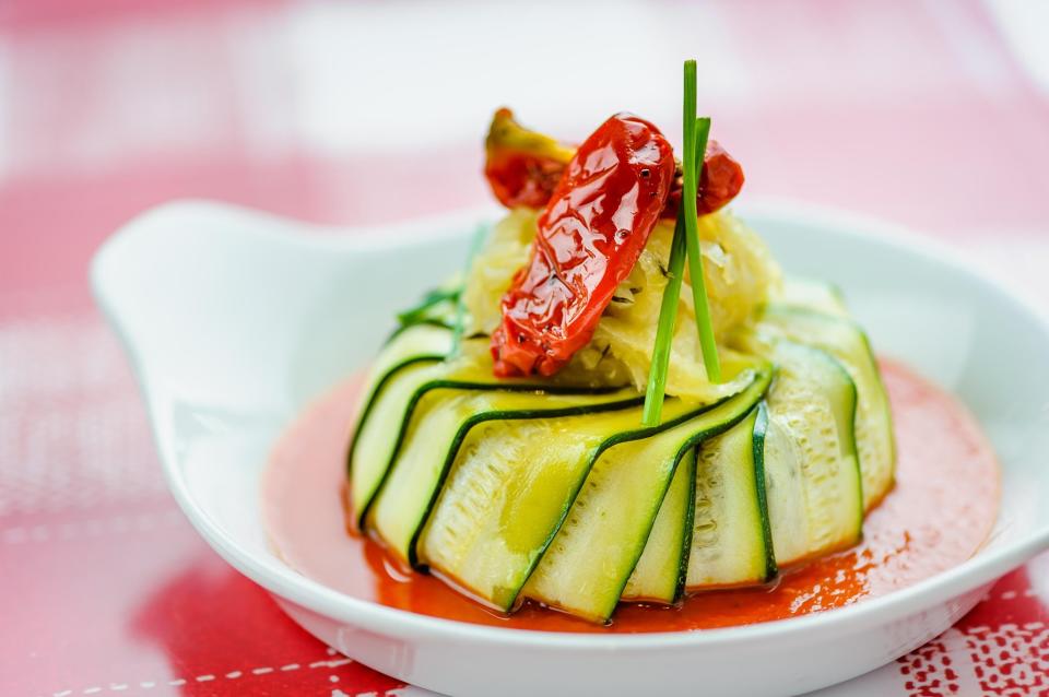 Here’s your chance to try out the ratatouille dish as made by Remy from Ratatouille at Bistrot Chez Remy. (Photo: Disneyland Paris) 