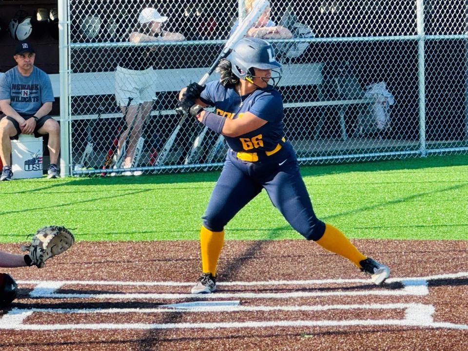 Lancaster senior Skylar Smith hit back-to-back home runs in a 20-0 win over Newark. Smith hit a three-run home run in the first inning and solo home run in her next at bat.