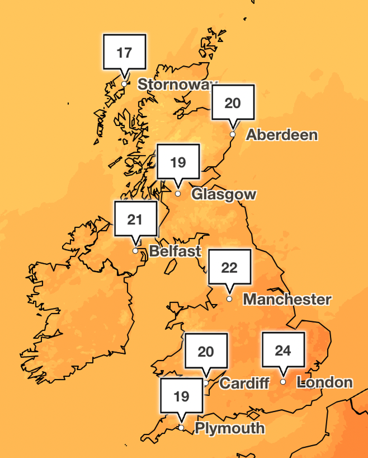 London and the South East is set to bask in 25C sunshine during the Women’s World Cup Final on Sunday (Met Office)