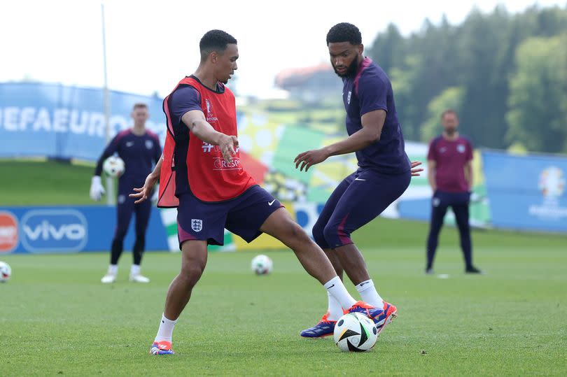 Trent Alexander-Arnold and Joe Gomez didn't feature against Slovakia -Credit:(Photo by Eddie Keogh - The FA/The FA via Getty Images)