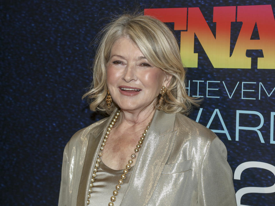 FILE - Martha Stewart attends the Footwear News Achievement Awards at Cipriani South Street on Wednesday, Nov. 29, 2023, in New York. (Photo by Andy Kropa/Invision/AP, File)