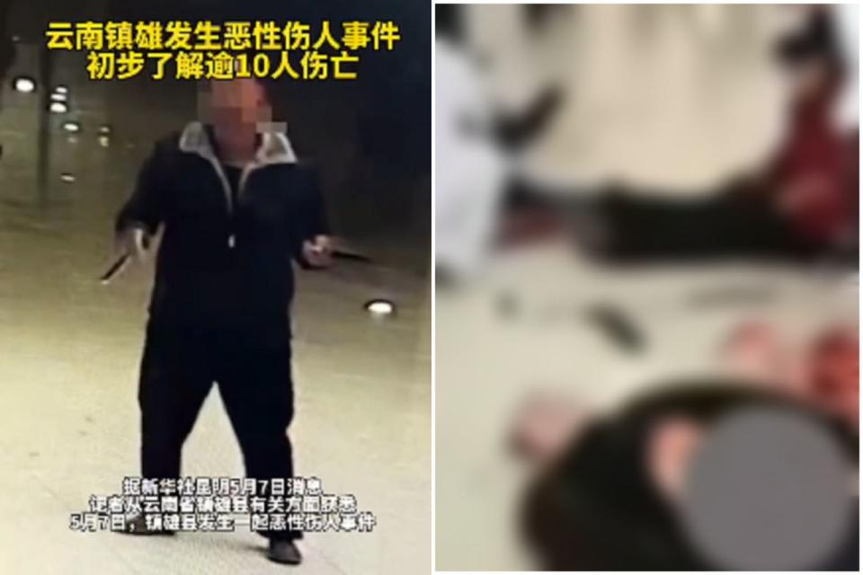 雲南醫院驚傳無差別殺人，至少2死23傷！恐怖血腥影片曝光。（翻自微博）