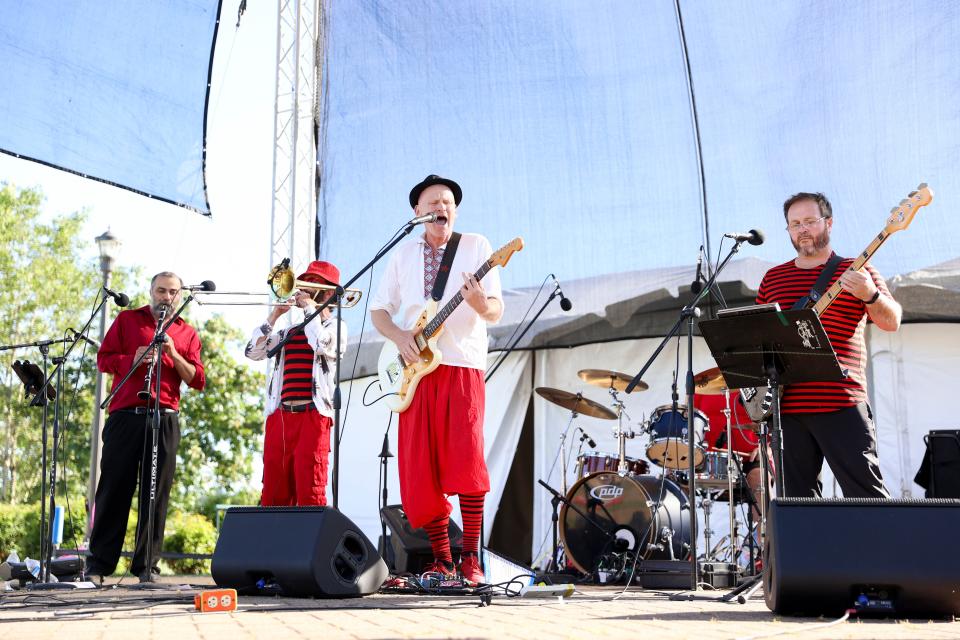 Chervona, a Russian band from Portland, performs during the World Beat Festival at Riverfront Park in Salem in June 2022.