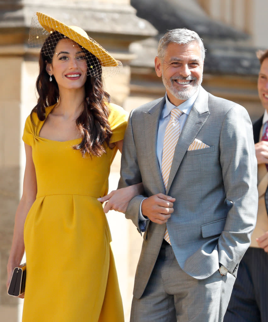 Perhaps it may be A-list celebrities George and Amal Clooney who are said to be close friends of Harry and Meghan. [Source: Getty]