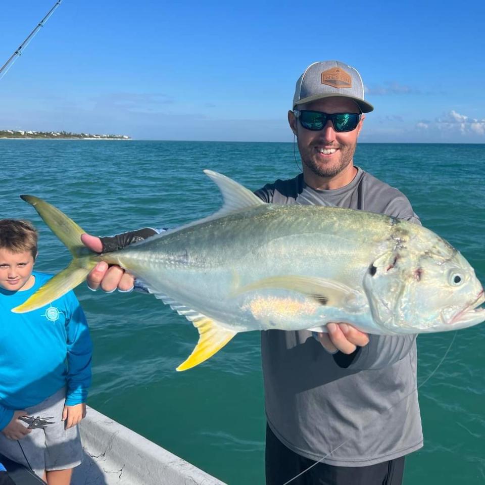 Big jack crevalle are marauding in Sebastian Inlet like this one Nov. 19, 2022 caught with Going Coastal charters and Capt. Glyn Austin.