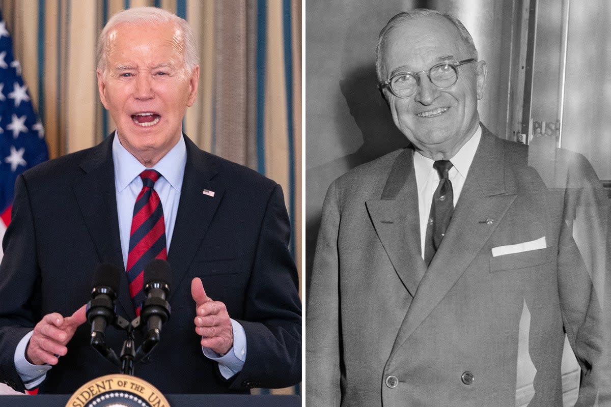President Joe Biden finds himself in the same position in 2024 that Harry Truman did in 1948.  (Getty )