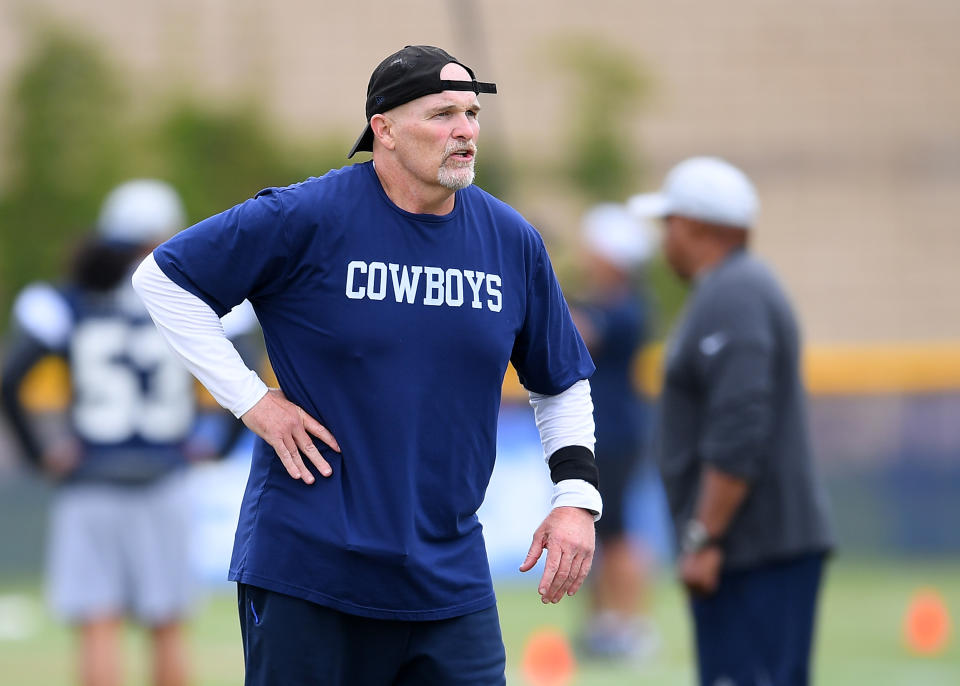 Defensive coordinator Dan Quinn of the Dallas Cowboys