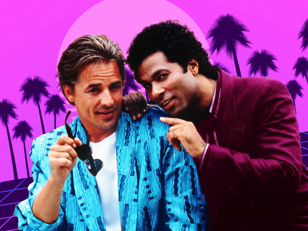 Don Johnson (left) and Philip Michael Thomas, as James ‘Sonny’ Crockett and Ricardo Tubbs  (Alamy Stock Photo)