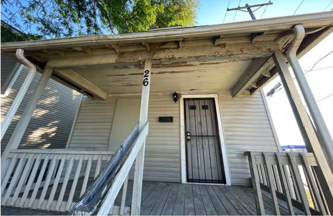 The chipping paint on this vacant house was cited in a study by Columbus Mayor Andrew J. Ginther's administration as one of the reasons why tax-abatement zones should be expanded citywide, even thought his house is already in a tax abatement zone.