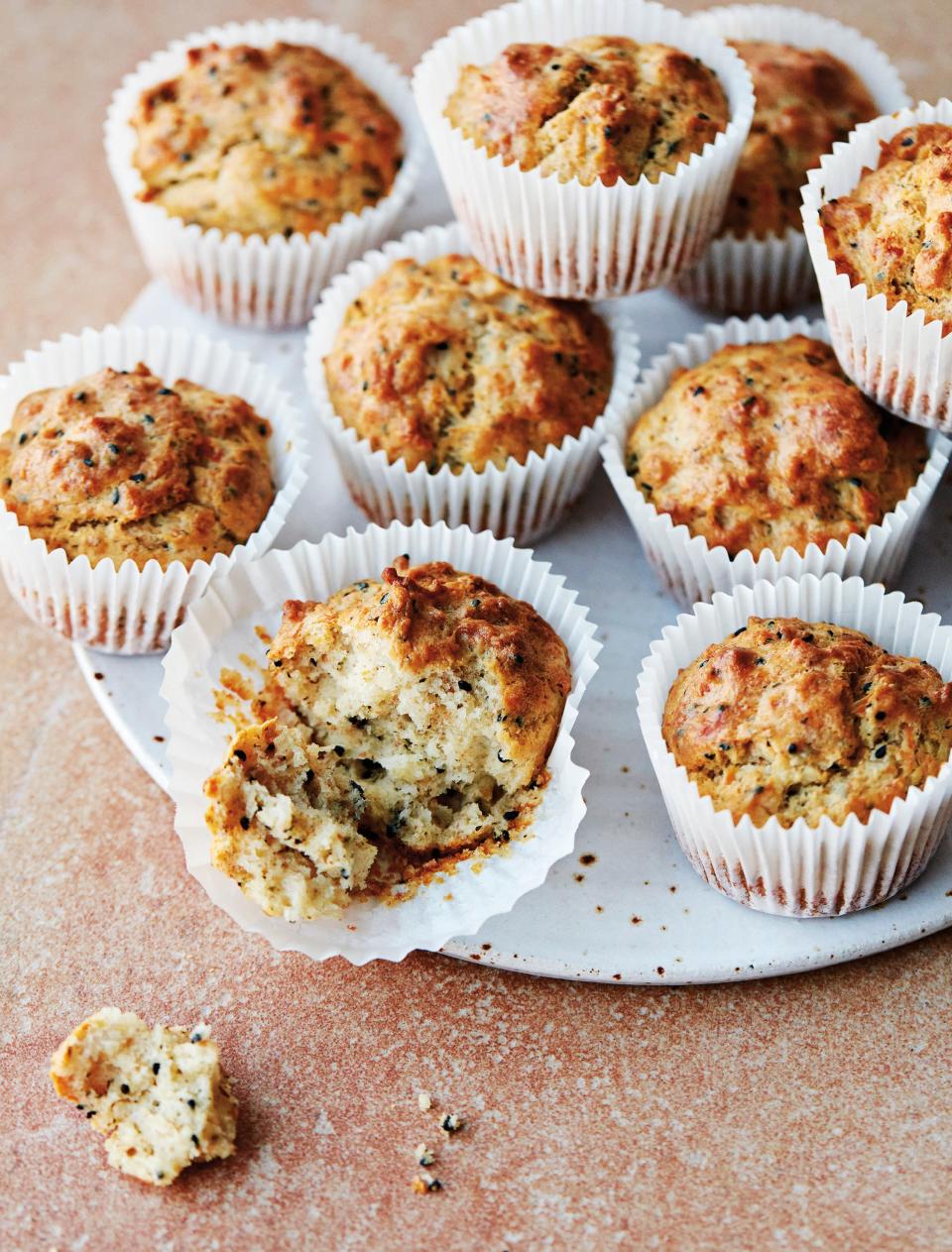 These savory muffins are easy to tote along for a picnic, and they go nicely with any salads that you're serving for lunch. <a href="https://www.epicurious.com/recipes/food/views/halloumi-and-mint-muffins-yasmin-khan?mbid=synd_yahoo_rss" rel="nofollow noopener" target="_blank" data-ylk="slk:See recipe." class="link ">See recipe.</a>