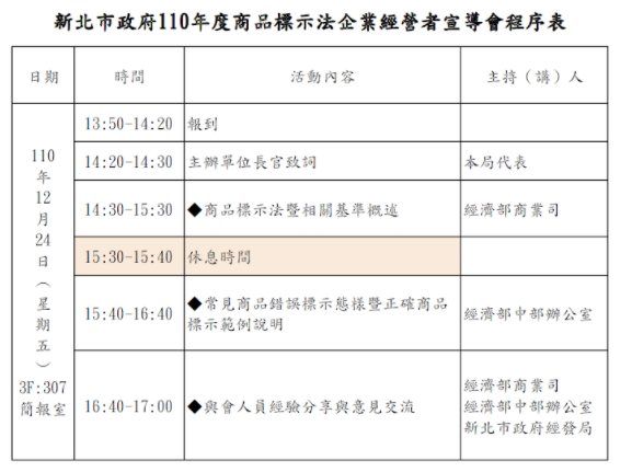 110年度商標法宣導會