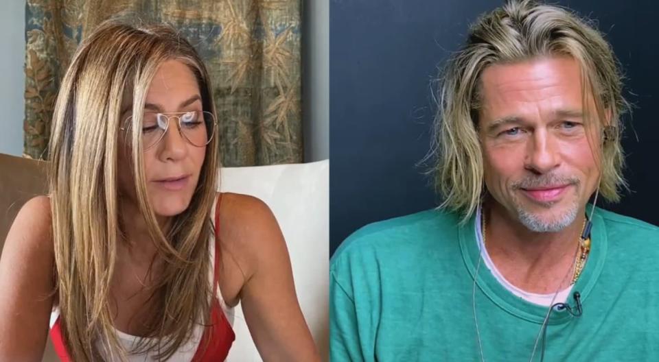 Jennifer Aniston et Brad Pitt - Capture d'écran Facebook - @CoreResponse