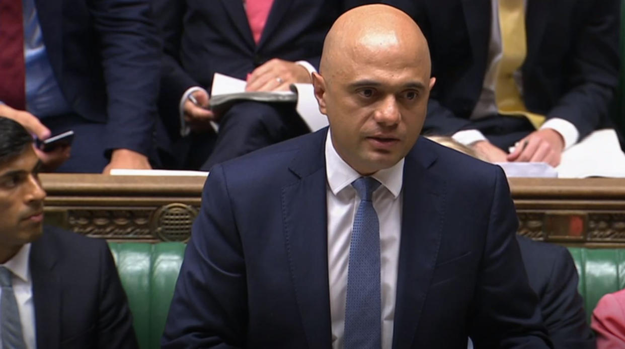 Chancellor of the Exchequer, Sajid Javid, makes a statement to Parliament confirming departmental budgets for 2020-21, in the House of Commons, London.