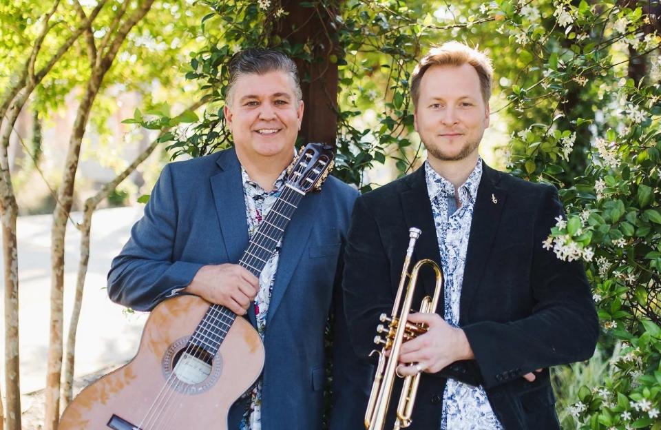 Guitarist and vocalist Welson Tremura and trumpeter Randy Lee for an evening of music from Tremura's native Brazil at Blue Tavern on Thursday, Nov. 3, 2022.