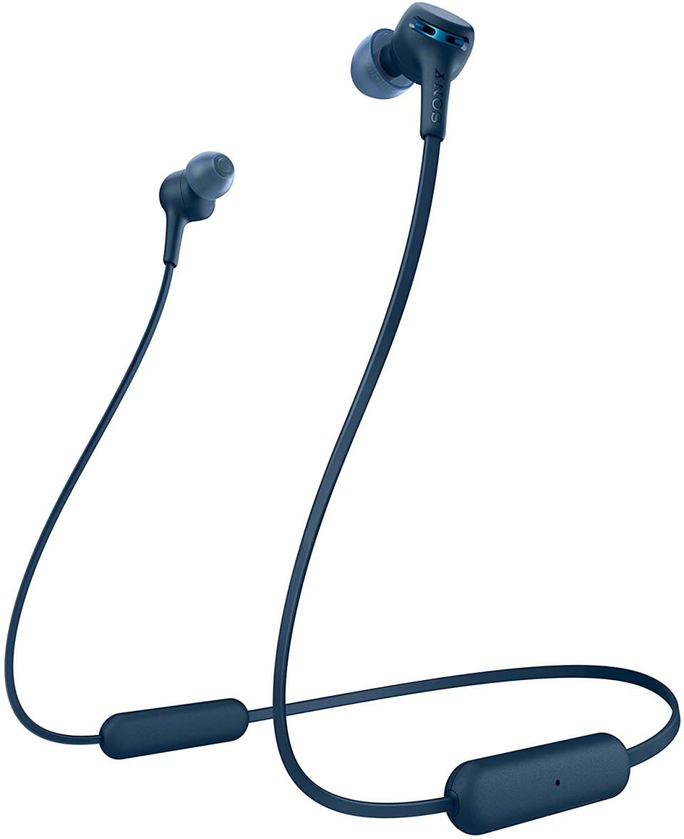 Sony Wi-XB400 Wireless in-Ear Extra Bass Headphones in blue. Image via Amazon.