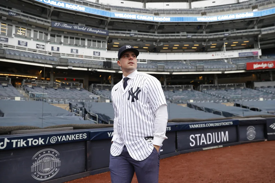 Carlos Rod&#xf3;n 6&#x005e74;&#x007d04;&#x0052a0;&#x0076df;&#x007d10;&#x007d04;&#x006d0b;&#x0057fa;&#x003002;&#x00ff08;Photo by New York Yankees/Getty Images&#x00ff09;